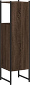 vidaXL - Badkamerkast - 33x33x120,5 - cm - bewerkt - hout - bruin - eikenkleurig