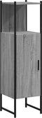 vidaXL - Badkamerkast - 33x33x120,5 - cm - bewerkt - hout - grijs - sonoma - eiken