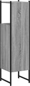 vidaXL - Badkamerkast - 33x33x120,5 - cm - bewerkt - hout - grijs - sonoma - eiken