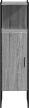 vidaXL - Badkamerkast - 33x33x120,5 - cm - bewerkt - hout - grijs - sonoma - eiken