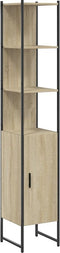 vidaXL - Badkamerkast - 33x33x185,5 - cm - bewerkt - hout - sonoma - eikenkleurig