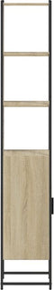 vidaXL - Badkamerkast - 33x33x185,5 - cm - bewerkt - hout - sonoma - eikenkleurig