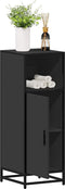 vidaXL - Badkamerkast - 35x37,5x100 - cm - bewerkt - hout - zwart