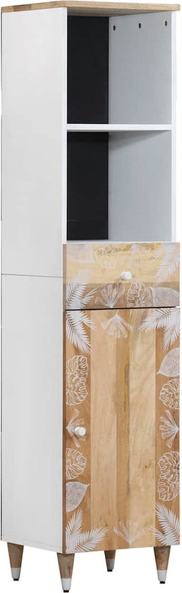 vidaXL - Badkamerkast - 38x33,5x160 - cm - massief - mangohout