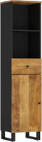 vidaXL - Badkamerkast - 38x33x160 - cm - massief - mangohout