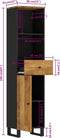 vidaXL - Badkamerkast - 38x33x160 - cm - massief - mangohout