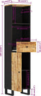 vidaXL - Badkamerkast - 38x33x160 - cm - massief - mangohout