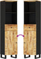 vidaXL - Badkamerkast - 38x33x160 - cm - massief - mangohout