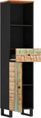 vidaXL - Badkamerkast - 38x33x160 - cm - massief - recycled - hout