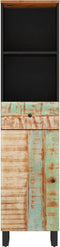 vidaXL - Badkamerkast - 38x33x160 - cm - massief - recycled - hout