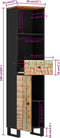 vidaXL - Badkamerkast - 38x33x160 - cm - massief - recycled - hout