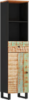 vidaXL - Badkamerkast - 38x33x160 - cm - massief - recycled - hout