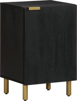 vidaXL - Badkamerkast - 38x33x58 - cm - bewerkt - hout - zwart