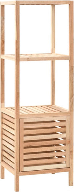 vidaXL - Badkamerkast - 39,5x35,5x123 - cm - massief - walnotenhout