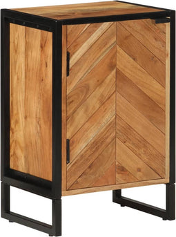 vidaXL - Badkamerkast - 40x30x60 - cm - massief - acaciahout - en - ijzer