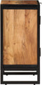 vidaXL - Badkamerkast - 40x30x60 - cm - massief - acaciahout - en - ijzer