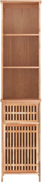 vidaXL - Badkamerkast - 42x29x182 - cm - massief - walnotenhout