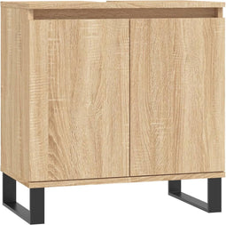 vidaXL - Badkamerkast - 58x33x60 - cm - bewerkt - hout - sonoma - eikenkleurig