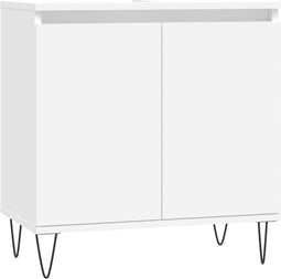 vidaXL - Badkamerkast - 58x33x60 - cm - bewerkt - hout - wit