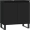 vidaXL - Badkamerkast - 58x33x60 - cm - bewerkt - hout - zwart