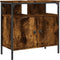 vidaXL - Badkamerkast - 60x30x60 - cm - bewerkt - hout - gerookt - eikenkleurig
