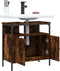 vidaXL - Badkamerkast - 60x30x60 - cm - bewerkt - hout - gerookt - eikenkleurig