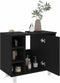 vidaXL - Badkamerkast - 60x32x53,5 - cm - spaanplaat - zwart