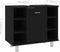 vidaXL - Badkamerkast - 60x32x53,5 - cm - spaanplaat - zwart