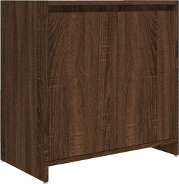 vidaXL - Badkamerkast - 60x33x61 - cm - bewerkt - hout - bruin - eikenkleur