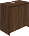 vidaXL - Badkamerkast - 60x33x61 - cm - bewerkt - hout - bruin - eikenkleur