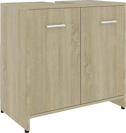 vidaXL - Badkamerkast - 60x33x61 - cm - bewerkt - hout - sonoma - eikenkleurig