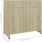 vidaXL - Badkamerkast - 60x33x61 - cm - bewerkt - hout - sonoma - eikenkleurig