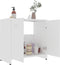 vidaXL - Badkamerkast - 60x33x61 - cm - bewerkt - hout - wit