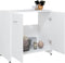 vidaXL - Badkamerkast - 60x33x61 - cm - bewerkt - hout - wit