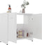 vidaXL - Badkamerkast - 60x33x61 - cm - spaanplaat - hoogglans - wit