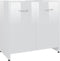 vidaXL - Badkamerkast - 60x33x61 - cm - spaanplaat - hoogglans - wit