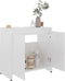 vidaXL - Badkamerkast - 60x33x61 - cm - spaanplaat - hoogglans - wit