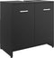 vidaXL - Badkamerkast - 60x33x61 - cm - spaanplaat - zwart