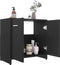 vidaXL - Badkamerkast - 60x33x61 - cm - spaanplaat - zwart