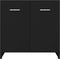 vidaXL - Badkamerkast - 60x33x61 - cm - spaanplaat - zwart
