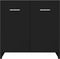 vidaXL - Badkamerkast - 60x33x61 - cm - spaanplaat - zwart