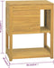 vidaXL - Badkamerkast - 60x40x75 - cm - massief - teakhout