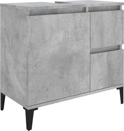 vidaXL - Badkamerkast - 65x33x60 - cm - bewerkt - hout - betongrijs