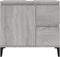 vidaXL - Badkamerkast - 65x33x60 - cm - bewerkt - hout - grijs - sonoma - eikenkleurig