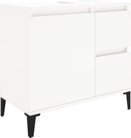 vidaXL - Badkamerkast - 65x33x60 - cm - bewerkt - hout - wit