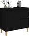 vidaXL - Badkamerkast - 65x33x60 - cm - bewerkt - hout - zwart
