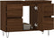 vidaXL - Badkamerkast - 80x33x60 - cm - bewerkt - hout - bruin - eikenkleur
