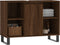 vidaXL - Badkamerkast - 80x33x60 - cm - bewerkt - hout - bruin - eikenkleur
