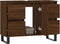 vidaXL - Badkamerkast - 80x33x60 - cm - bewerkt - hout - bruin - eikenkleur