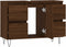 vidaXL - Badkamerkast - 80x33x60 - cm - bewerkt - hout - bruin - eikenkleur